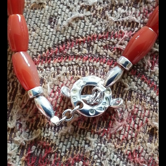 RLM Studio Sterling Silver Red Carnelian Necklace Toggle Clasp - Picture 6 of 16
